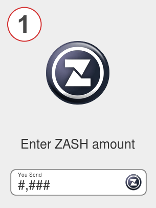Exchange zash to eth - Step 1