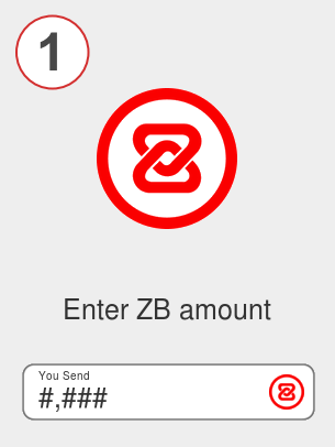 Exchange zb to busd - Step 1