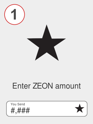 Exchange zeon to bnb - Step 1