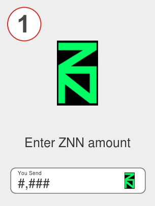 Exchange znn to eth - Step 1