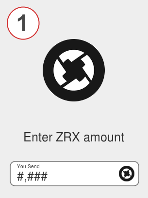 Exchange zrx to dot - Step 1
