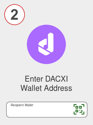 Exchange ada to dacxi - Step 2