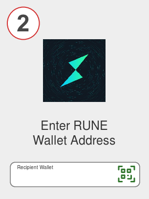 Exchange ada to rune - Step 2