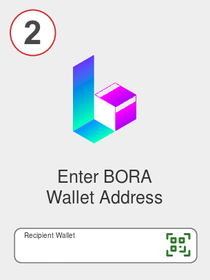 Exchange btc to bora - Step 2