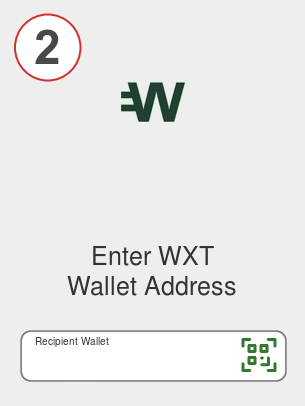 Exchange btc to wxt - Step 2