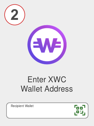 Exchange btc to xwc - Step 2