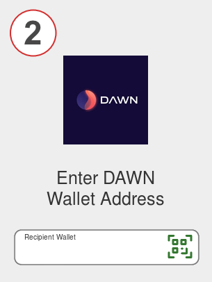 Exchange busd to dawn - Step 2
