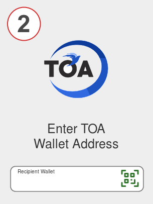 Exchange eth to toa - Step 2